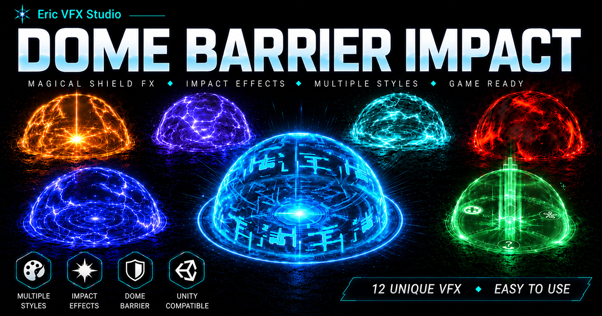 Game VFX - Dome Barrier Impact VFX preview