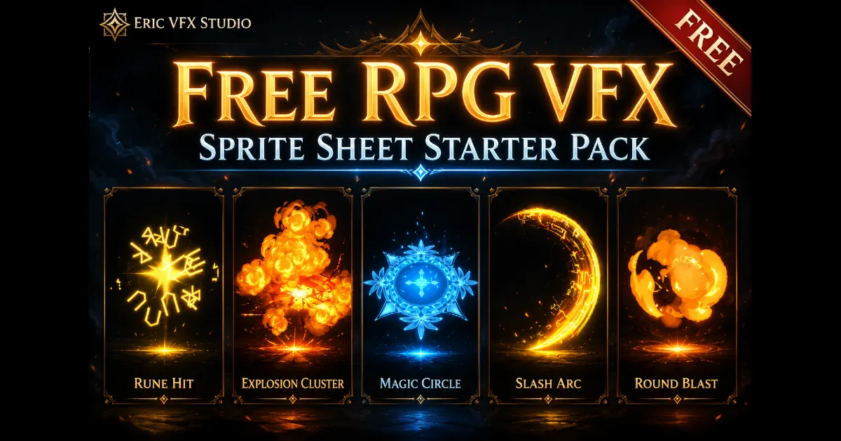 Free RPG VFX Sprite Sheet Starter Pack Unity VFX asset